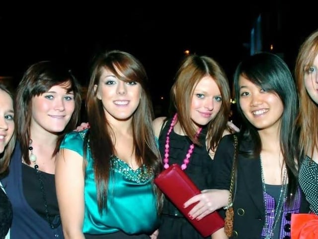Rosie, Elina, Faye, Louise, Arebela and Aine in town.