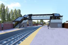 An artist's impression of the forthcoming work at Castleford station
