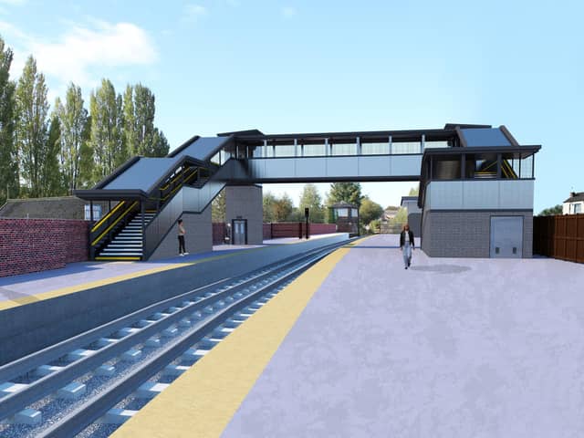 An artist's impression of the forthcoming work at Castleford station