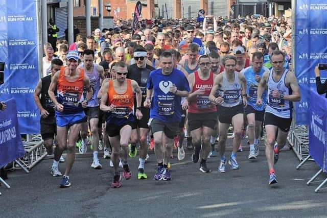 The Rob Burrow Marathon saw thousands of runners set off from outside Headingley stadium, completing a route around Leeds before returning to the home of the Rhinos as huge crowds cheered them along the way.