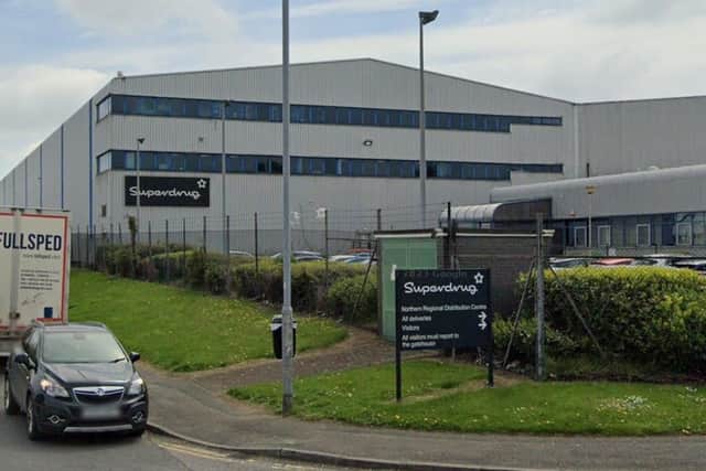 The former Superdrug distribution centre, on Dale Lane Industrial Estate, South Elmsall. Google image.