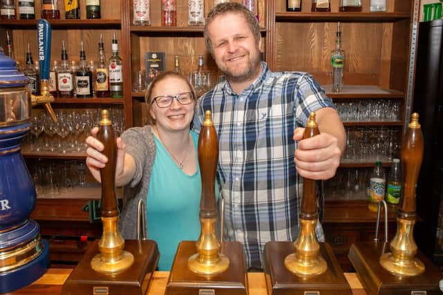Cheers! Darren Trei and his partner Fiona Harbor have taken over the Polka Hop, Wakefield.