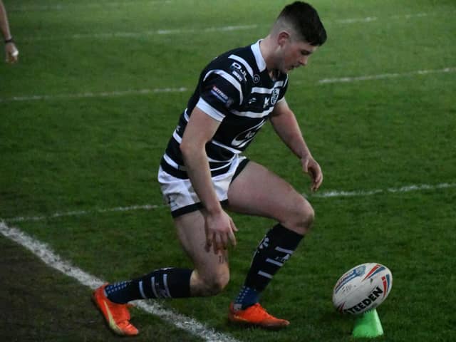 New Castleford Tigers loan signing Riley Dean was the goalkicker in his loan spell with Featherstone Rovers. Picture: Rob Hare