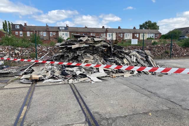 Criminals were caught on camera tipping a lorry-load of dangerous waste onto privately-owned land at Horbury Junction on June 2.