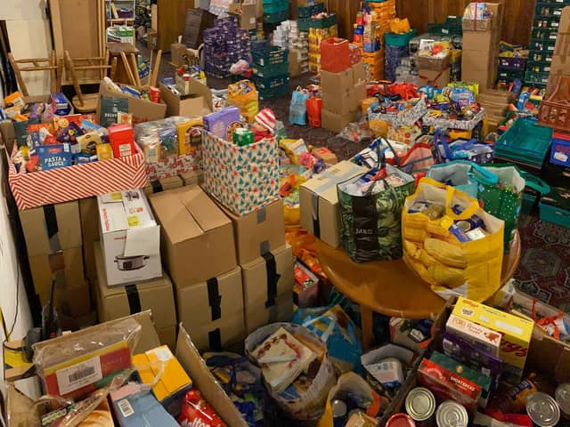 Generous donations in the CAP warehouse