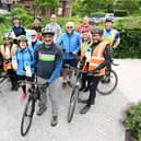 On your bike: Wakefield councillor Mohammad Ayub with members of Cycle Wakefield.