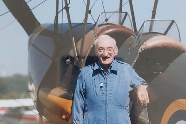 The RAF veteran got to fly in a Tiger Moth for his 91st birthday.