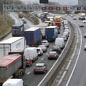 Severe delays of 15 minutes are increasing on the M62 Eastbound between J25 and J27 this morning (Monday).