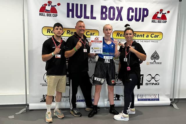 Farrah Cunniff and her coaching team at Hull.