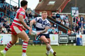 Danny Addy became the latest player tried out at half-back for Featherstone Rovers in their last game against Halifax Panthers. Picture: Kevin Creighton