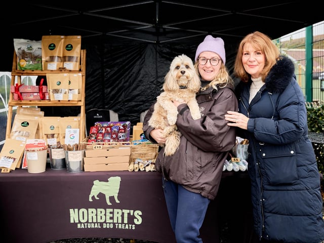 Georgina Cherrie and Julie Rayner from Norbert’s Natural Dog Treats.