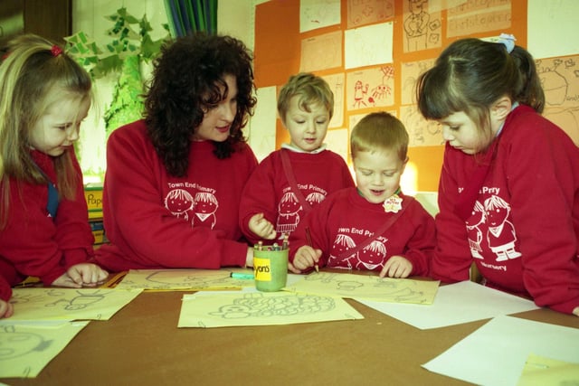 Town End Primary nursery pupils with teacher Joanna Brown. Does this bring back happy memories?