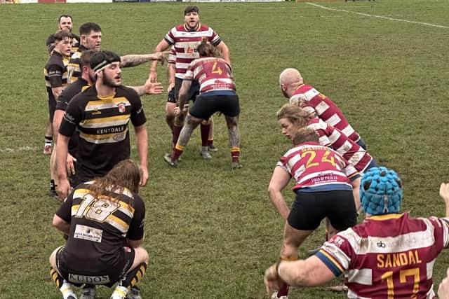 Line-out action from Sandal's home game with Kendal.