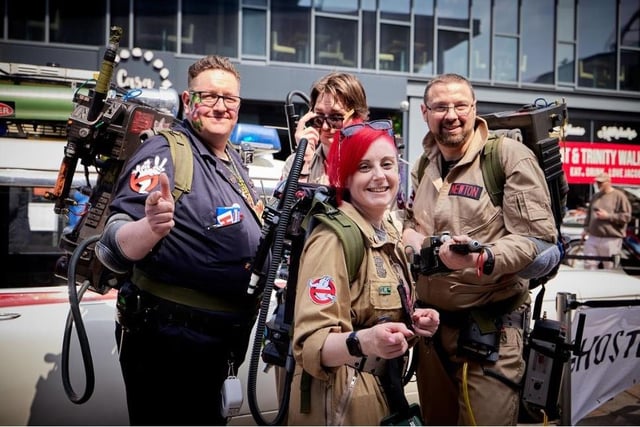Ghostbusters were in town to keep an eye out for any paranormal activity.