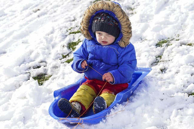 Excited children took to the slopes of Wakefield, spending their day sledging.