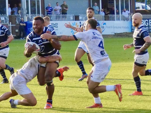 McKenzie Yei in action for Featherstone Rovers. Picture: Kevin Creighton