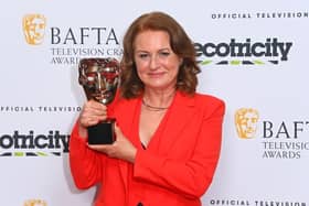 Lisa Parkinson with the Make-Up & Hair Design Award, sponsored by Screenskills High-end Television Fund, for 'The Long Shadow' during the BAFTA Television Craft Awards 2024. (GETTY IMAGES)