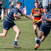 Will Smith in full flight for Featherstone Lions against Pilkington Recs. Picture: Jonathan Buck