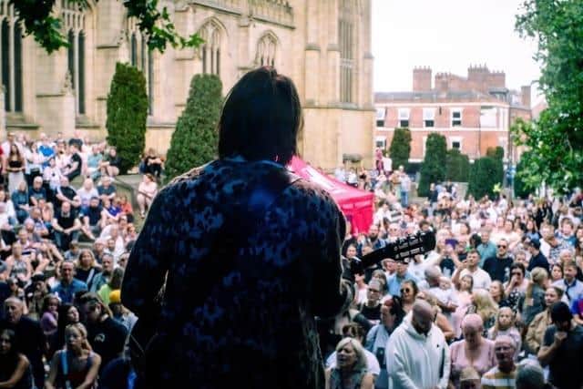 Crowds at the 2025 Merrie City Festival