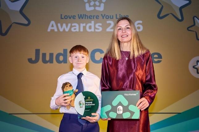 Young Achiever winner - Jude Clarke. Other finalists were Layla Gibson and Lacey-Mae Pond.