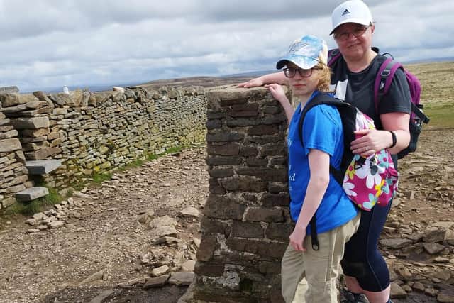 Faith and Natalie climbed Pen-Y-Ghent, one of Yorkshire's highest hills, in under three hours.