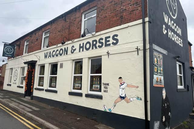 The mural at the Waggon & Horses in Stanley