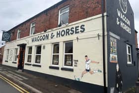The mural at the Waggon & Horses in Stanley