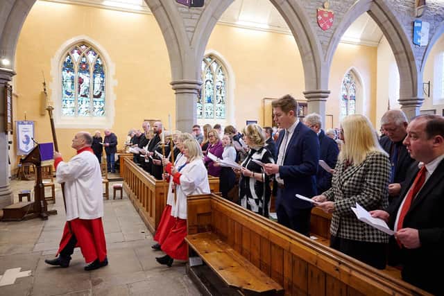 Around 200 people joined the service at Outwood Parish Church