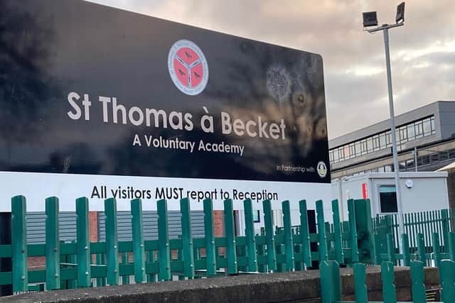 Temporary classrooms were installed to ease disruption caused by the discovery of Raac at St Thomas à Becket school, in Wakefield. LDRS image