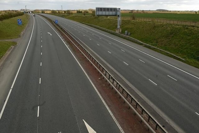 This photo, taken in April 2020, shows the near-abandoned M1 in Pontefract. With all non-essential travel banned and millions of people committed to spending more time at home, roads across the district fell quiet.