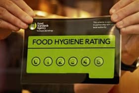 New food hygiene ratings according to the Food Standards Agency’s website.
