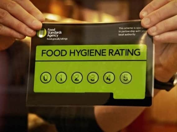 New food hygiene ratings according to the Food Standards Agency’s website.