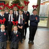 Pupils from Halfpenny Lane School, Pontefract, came to bring Christmas cheer to the town's Prince of Wales Hospice