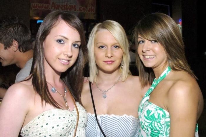 Hannah, Carrie and Katie outside Flares