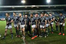 Featherstone Rovers retained the Peter G Fox Memorial Trophy with victory over Bradford Bulls. Picture: Rob Hare