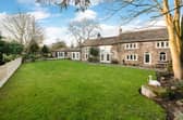 The front aspect of the idyllic, Yorkshire stone cottage