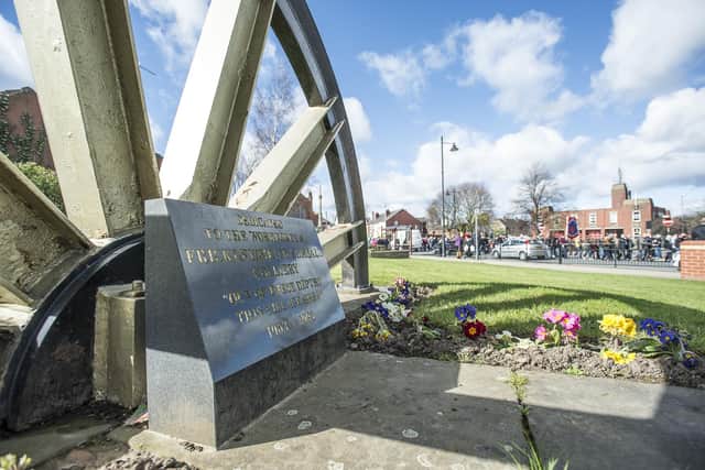 South Kirkby Colliery 30th Anniversary Miners' Strike, South Kirkby,- 22.03.14 - The parade passes through South Elmsall.