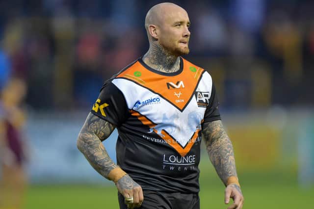 Nathan Massey on the pitch at his testimonial match between Castleford Tigers and Huddersfield Giants.