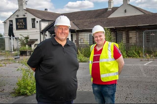 Tony Lumb , who has 12 other pubs across Yorkshire including The Blue Bell at Pontefract and the pub's  new licensee Sean Womack.