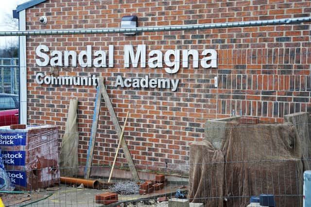 Ongoing work at Sandal Magna Community Academy.Picture Scott Merrylees