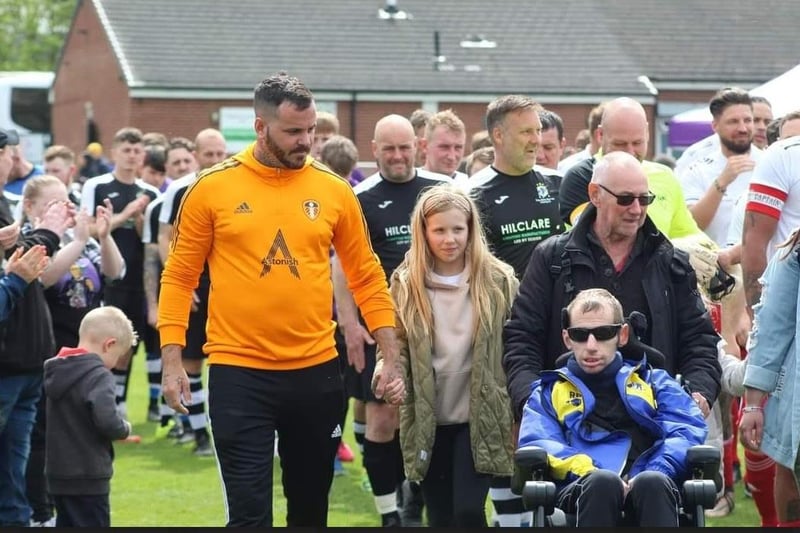 The Kews Burrow Charity FC took on the Jet2 All-Stars on Sunday in front of hundreds of spectators to raise money for the Rob Burrow MND Centre.