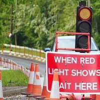 Road closure and temporary lights as gas works begin in Wakefield
