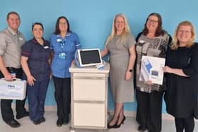 Staff at the Mid Yorkshire Teaching NHS Trust, which covers hospitals in Dewsbury, Pontefract and Wakefield, with the new Fibroscanner.