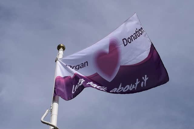The organ donation flag.