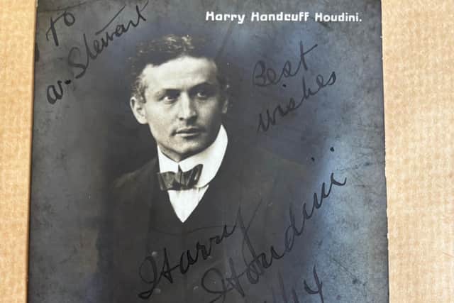 Harry Houdini in 1914 from author's collection.