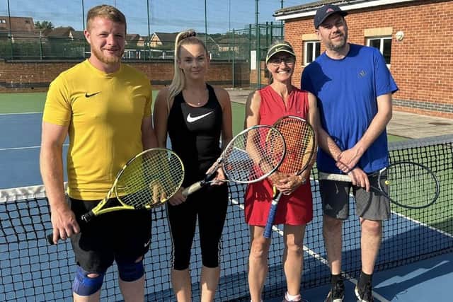 Wakefield Tennis League Division One champions Wakefield A: Danny Franklin, Liv Dean, Anne Meredith and James Martin.