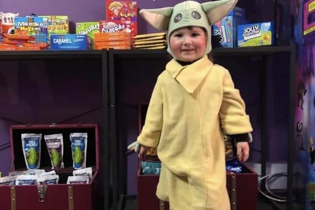 The local community has taken well to Castleford retro store Bad Bambi - as this adorable picture shows!