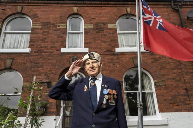 John Hirst from Horbury was awarded a commmerative medal  from the Russian goverment to mark 75 years since he took part in the Artic Convoys. Picture Scott Merrylees