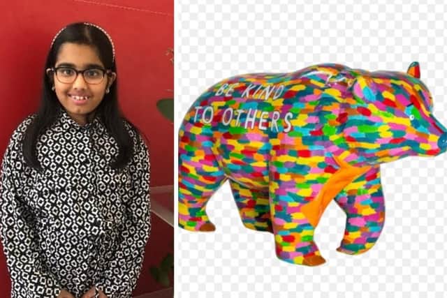 Hanah Jomon’s colourful bear design will be brought to life after winning a competition for young patients at Leeds Children’s Hospital