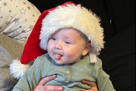 Anita Mason said: "Our very cheeky grandson Rory looking forward to his 1st visit from Santa."